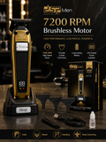 DSP Professional Beard Trimmer for Men Cordless Trimmer Men Barber BLDC Motor & DLC Coated Blade Bald Head Clipper for Men